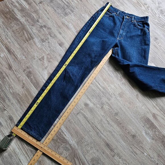 Vintage Lee Womens High-Waisted Blue Denim Jeans Size 11 Union Made In USA - Picture 12 of 16